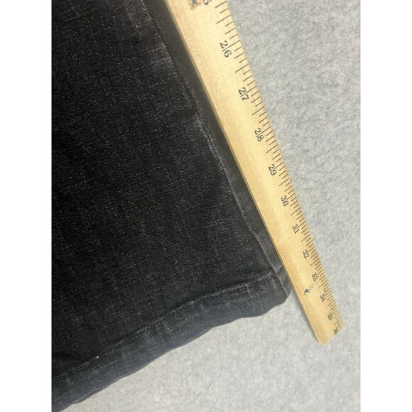 NWT Banana Republic 0 Black Long Maxi Split Front Flared Heavy Denim Jean Skirt - Picture 9 of 12